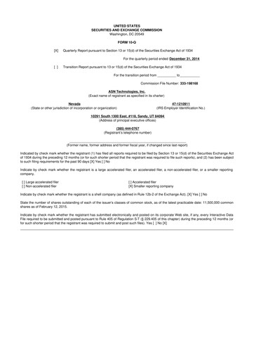 Thumbnail Senseonics Holdings
 10-Q Quarterly Report FY2014 