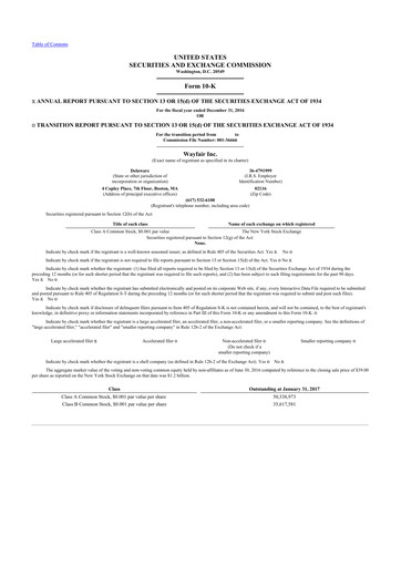 Thumbnail Wayfair 10-K Annual Report 2016