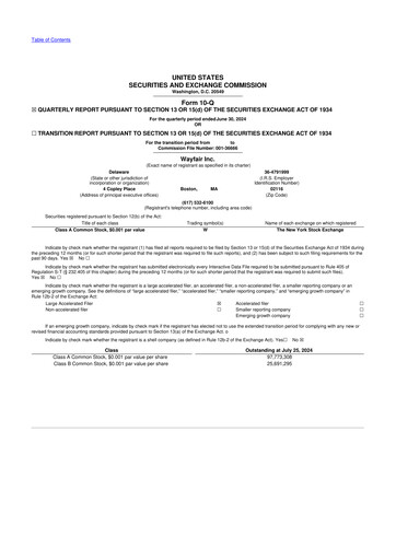 Vorschaubild Wayfair 10-Q Quartalsbericht 2024 