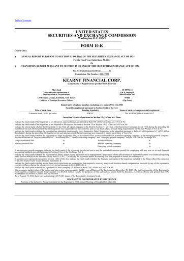 Thumbnail Kearny Financial
 10-K Annual Report 2024