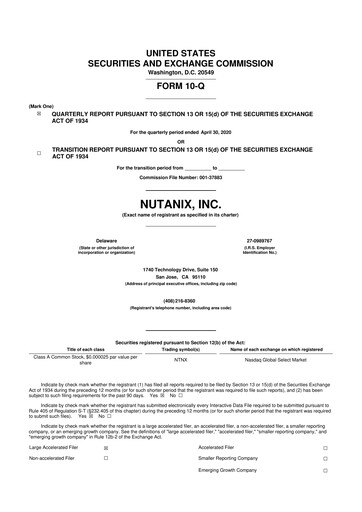 Thumbnail Nutanix 10-Q Quarterly Report FY2020 