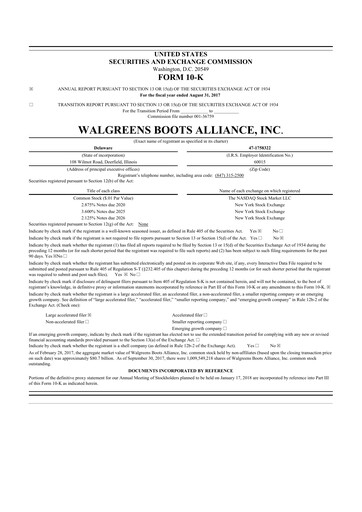 Thumbnail Walgreens Boots Alliance 10-K Annual Report 2017