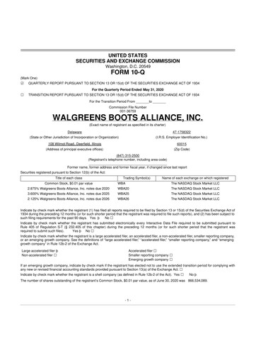 Vorschaubild Walgreens Boots Alliance 10-Q Quartalsbericht 2020 