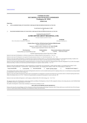 Thumbnail James River Group 10-K Annual Report 2020