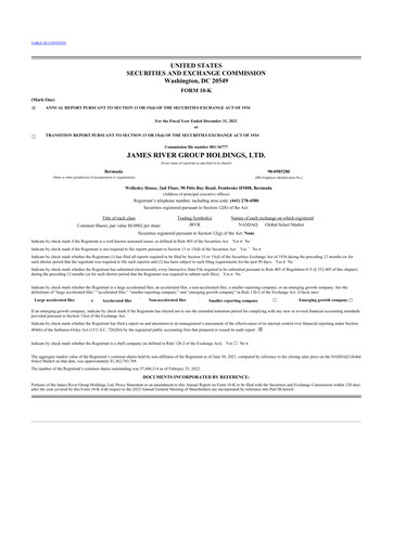 Thumbnail James River Group 10-K Annual Report 2021