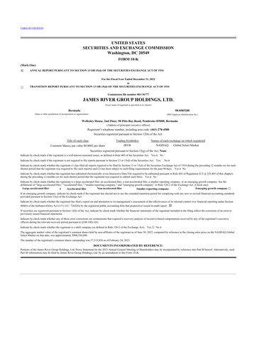 Thumbnail James River Group 10-K Annual Report 2022