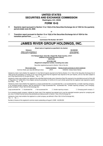 Vorschaubild James River Group 10-Q Quartalsbericht 2026 