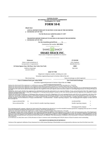 Thumbnail Shake Shack
 10-K Annual Report 2017