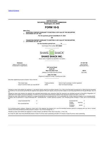 Thumbnail Shake Shack
 10-Q Quarterly Report FY2024 