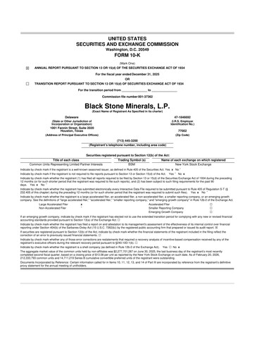 Thumbnail Black Stone Minerals
 10-K Annual Report 2025