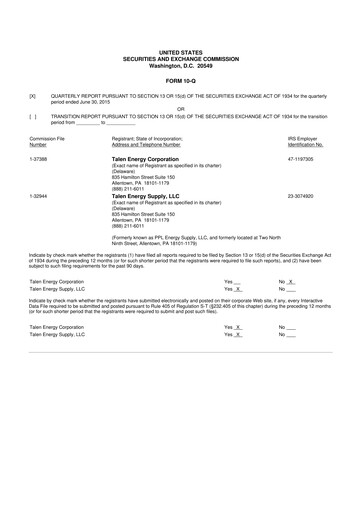 Thumbnail Talen Energy 10-Q Quarterly Report FY 