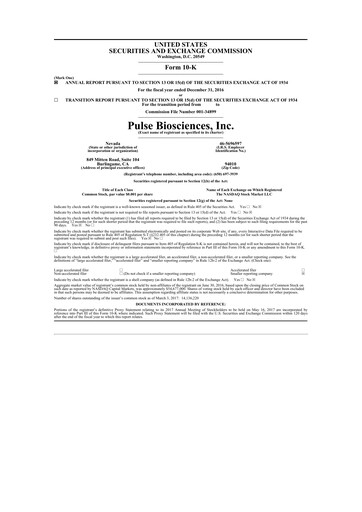 Thumbnail Pulse Biosciences
 10-K Annual Report 2016