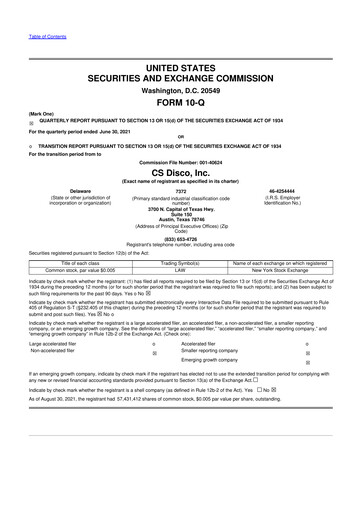 Thumbnail CS Disco 10-Q Quarterly Report FY 