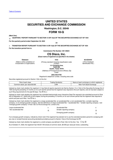Thumbnail CS Disco 10-Q Quarterly Report FY 