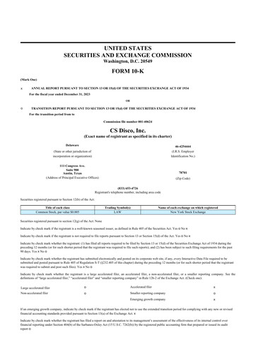 Thumbnail CS Disco 10-K Annual Report 2023