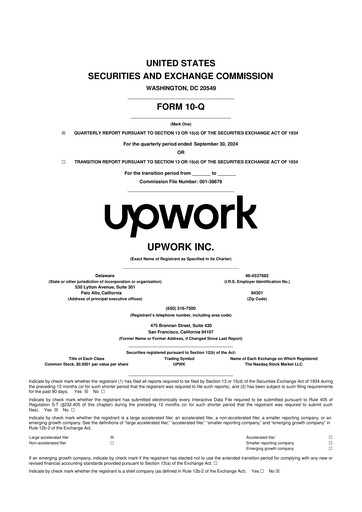 Miniature Upwork 10-Q Rapport trimestriel 2024 