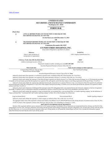 Thumbnail CF Industries
 10-K Annual Report 2014