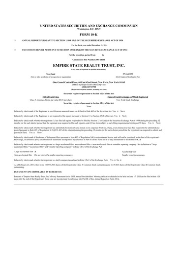 Thumbnail Empire State Realty Trust
 10-K Annual Report 2014