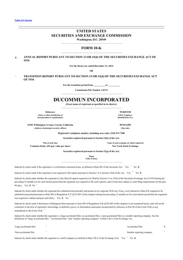 Thumbnail Ducommun 10-K Annual Report 2014