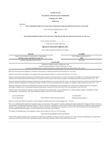 Thumbnail Franklin BSP Realty Trust 10-K Annual Report 2014