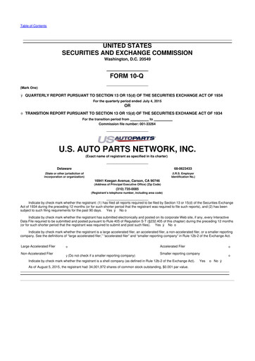 Thumbnail CarParts.com
 10-Q Quarterly Report FY2015 