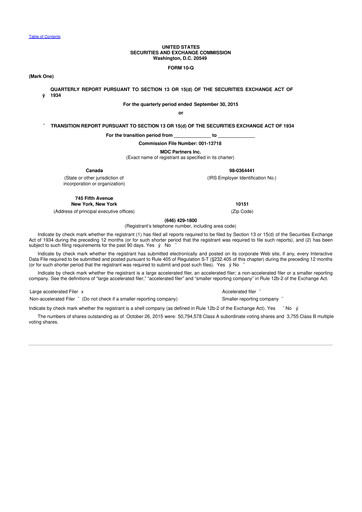 Thumbnail Stagwell 10-Q Quarterly Report FY2015 