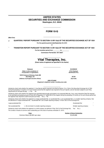 Thumbnail Immunic 10-Q Quarterly Report FY2015 