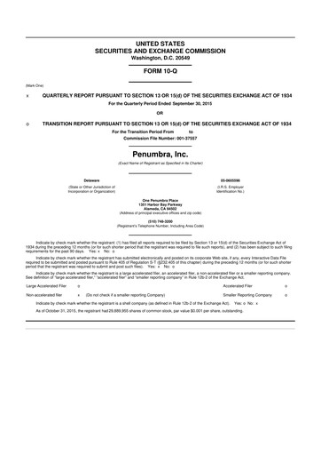 Thumbnail Penumbra 10-Q Quarterly Report FY2015 