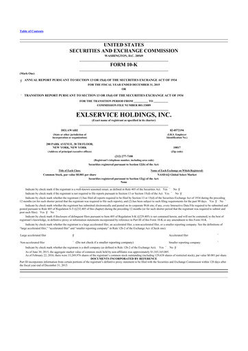 Thumbnail EXL Service
 10-K Annual Report 2015