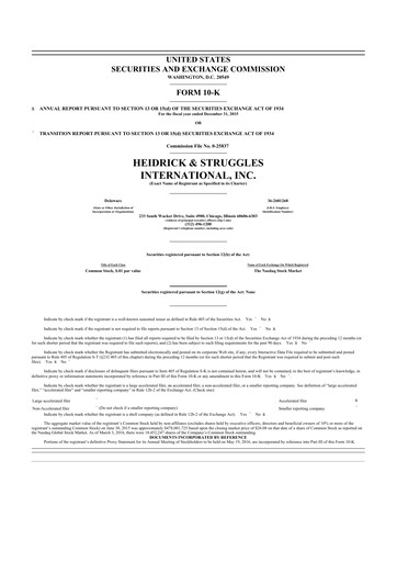 Thumbnail Heidrick & Struggles

 10-K Annual Report 2015