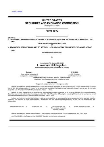 Thumbnail Lumentum 10-Q Quarterly Report FY2016 