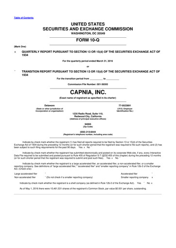 Miniature Soleno Therapeutics 10-Q Rapport trimestriel 2016 