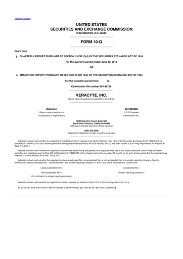 Thumbnail Veracyte 10-Q Quarterly Report FY2016 