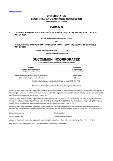 Thumbnail Ducommun 10-Q Quarterly Report FY2016 