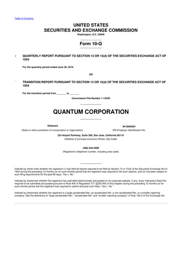 Thumbnail Quantum Corporation 10-Q Quarterly Report FY2017 