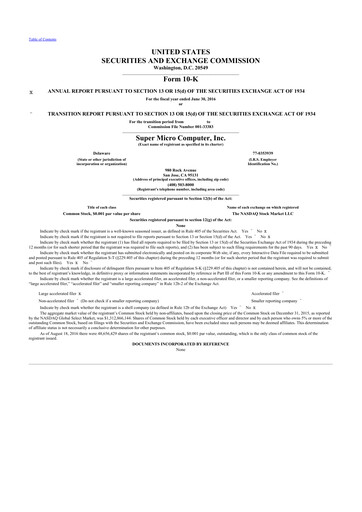 Thumbnail Supermicro 10-K Annual Report 2016