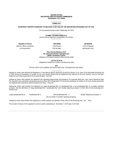 Vorschaubild Avadel Pharmaceuticals
 10-Q Quartalsbericht 2016 