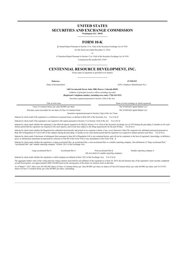 Thumbnail Permian Resources 10-K Annual Report 2016