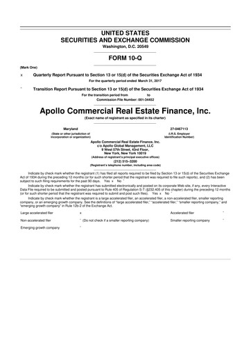 Thumbnail Apollo Commercial Real Estate Finance 10-Q Quarterly Report FY2017 