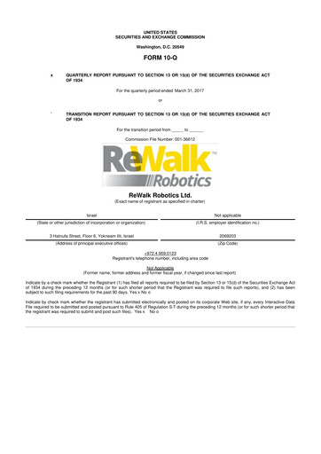 Thumbnail Lifeward 10-Q Quarterly Report FY2017 