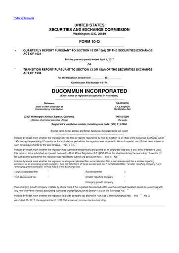 Thumbnail Ducommun 10-Q Quarterly Report FY2017 