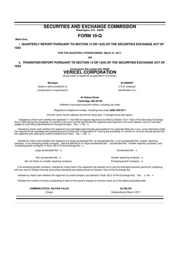 Thumbnail Vericel
 10-Q Quarterly Report FY2017 