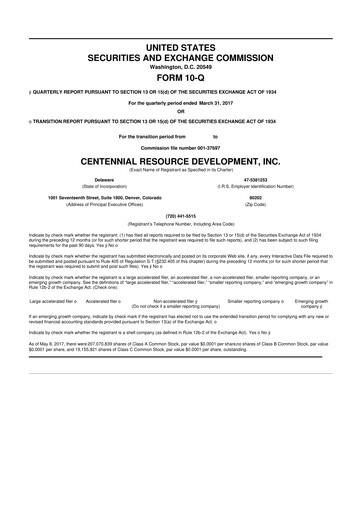 Miniature Permian Resources 10-Q Rapport trimestriel 2017 