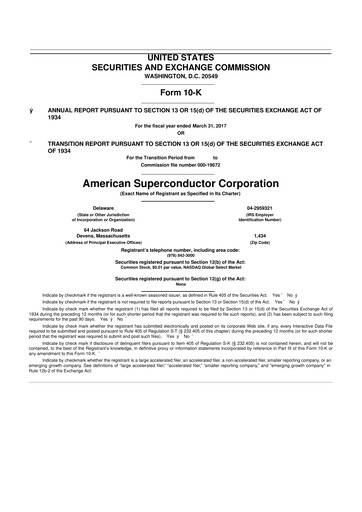 Thumbnail American Superconductor Corporation 10-K Annual Report 2016