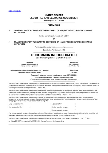 Thumbnail Ducommun 10-Q Quarterly Report FY2017 