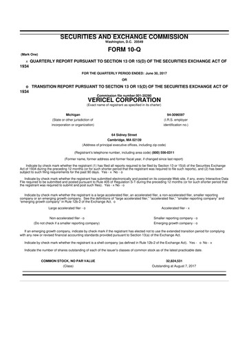 Thumbnail Vericel
 10-Q Quarterly Report FY2017 