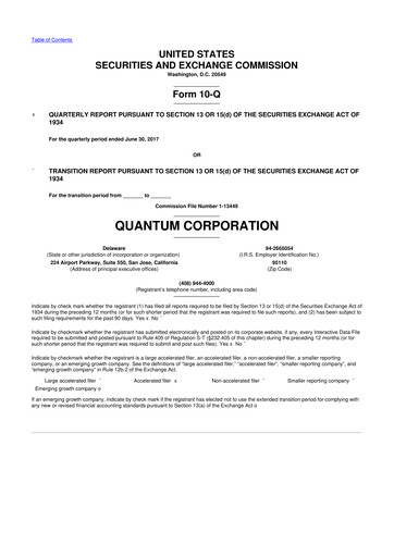 Thumbnail Quantum Corporation 10-Q Quarterly Report FY2017 