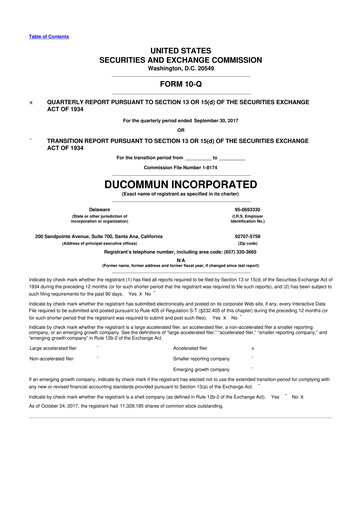 Thumbnail Ducommun 10-Q Quarterly Report FY2017 