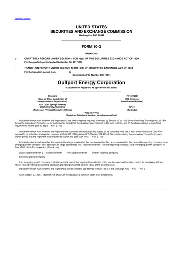 Thumbnail Gulfport Energy 10-Q Quarterly Report FY2017 