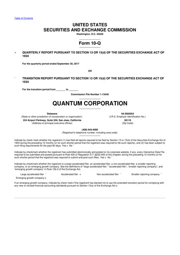 Thumbnail Quantum Corporation 10-Q Quarterly Report FY2017 